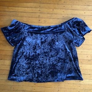 LuLus crushes velvet off the shoulder top